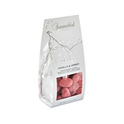 Vanilla & Amber Spanske mandler, praliné, krokant, Amber Classic-chokolade, vanilje og røde bær