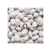 Praliné Dragée Let ristede spanske mandler, praliné, orange og Amber Blond-chokolade.