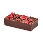 Raspberry Mørk chokolade Amazonas 61%, hindbær og vanilje.